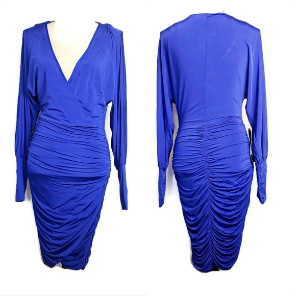 draped bodycon dress